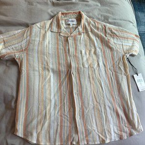 Corridor Baja Strip Short Sleeve Cotton Botton-Up Shirt